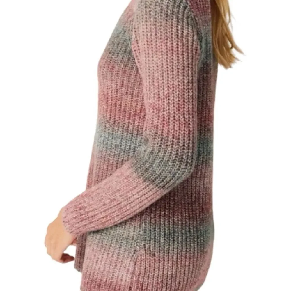J. JILL Luxurious & Cozy Ombré Stripes Textured Sweater Size Medium